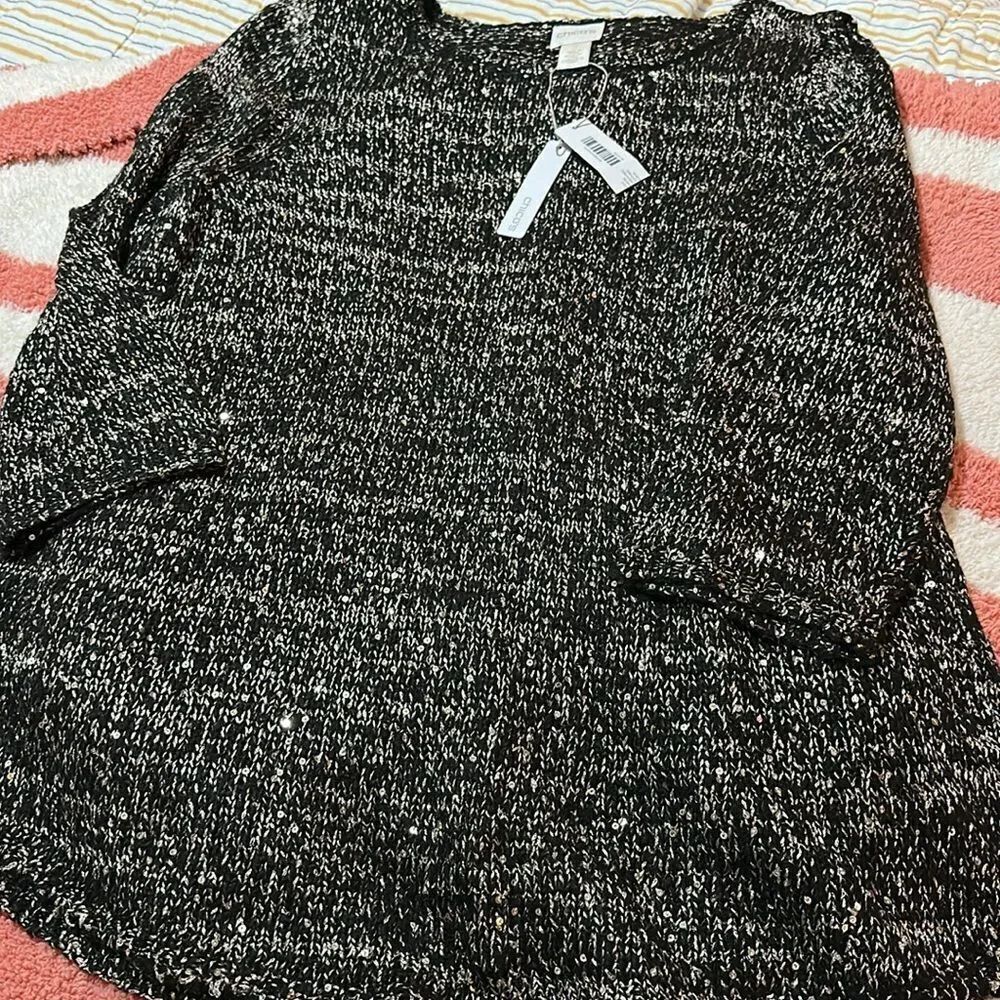 NWT Chico's Shelley Pullover Cold Shoulder Size L - Picture 3 of 7